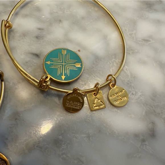Alex and Ani gold charm bracelets 3 - Picture 2 of 6